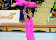 İdman gimnastikası, akrobatika və tamblinq üzrə birgə yarışlar başa çatıb. Bakı, Azərbaycan, 23 dekabr 2012