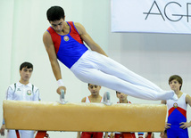 İdman gimnastikası, akrobatika və tamblinq üzrə birgə yarışlar başa çatıb. Bakı, Azərbaycan, 23 dekabr 2012