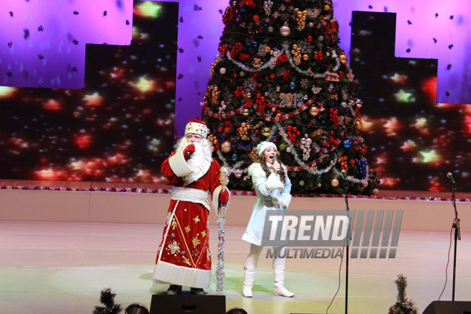 Mostly children are happy with arrival of the New Year. Baku, Azerbaijan, Jan.04, 2013