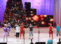 Mostly children are happy with arrival of the New Year. Baku, Azerbaijan, Jan.04, 2013