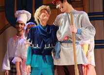 Première of children's musical "Seamstress and sweeper". Baku, Azerbaijan, Jan.04, 2013