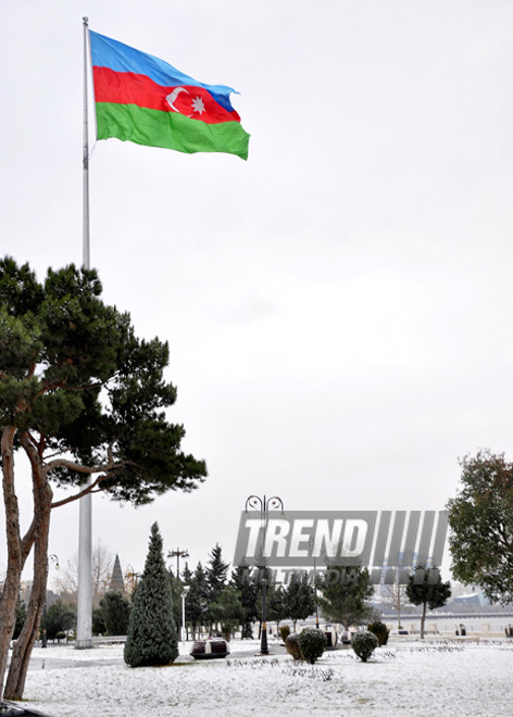 Bakının qar mənzərələri. Azərbaycan, 11 yanvar 2013