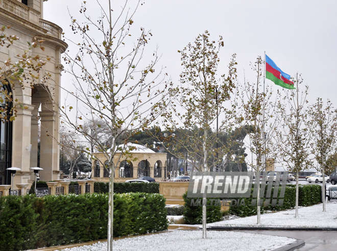 Bakının qar mənzərələri. Azərbaycan, 11 yanvar 2013