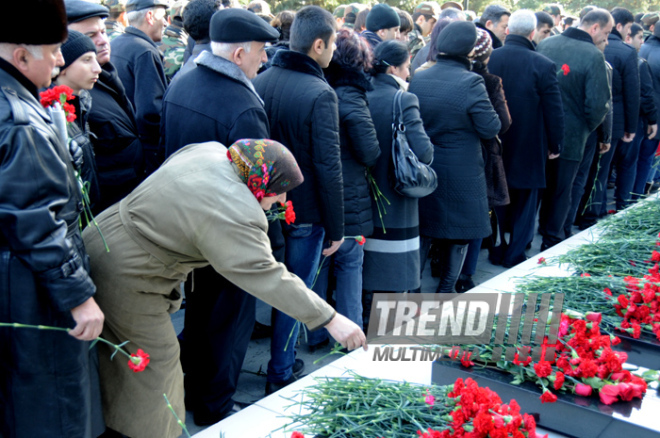 Azerbaijani public honors 20 January tragedy victims’ blessed memory. Baku, Azerbaijan, Jan.20, 2013