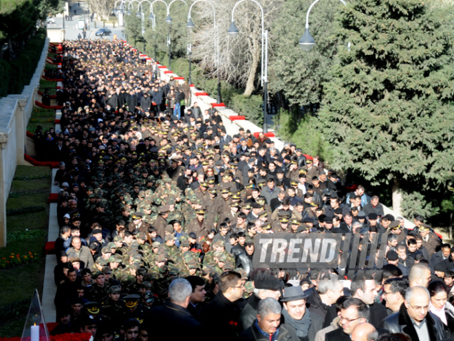 Azerbaijani public honors 20 January tragedy victims’ blessed memory. Baku, Azerbaijan, Jan.20, 2013