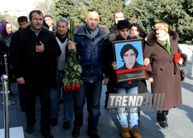 Azerbaijani public honors 20 January tragedy victims’ blessed memory. Baku, Azerbaijan, Jan.20, 2013