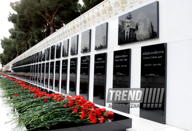 Azerbaijani public honors 20 January tragedy victims’ blessed memory. Baku, Azerbaijan, Jan.20, 2013