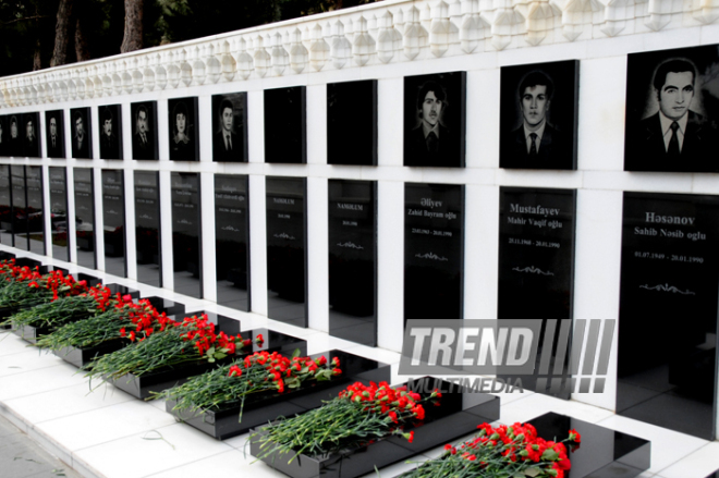 Azerbaijani public honors 20 January tragedy victims’ blessed memory. Baku, Azerbaijan, Jan.20, 2013