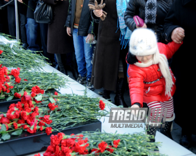 Azerbaijani public honors 20 January tragedy victims’ blessed memory. Baku, Azerbaijan, Jan.20, 2013