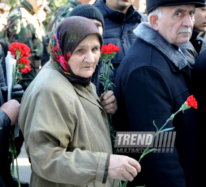 Azerbaijani public honors 20 January tragedy victims’ blessed memory. Baku, Azerbaijan, Jan.20, 2013