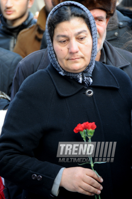 Azerbaijani public honors 20 January tragedy victims’ blessed memory. Baku, Azerbaijan, Jan.20, 2013