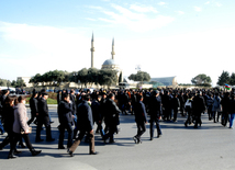 Azerbaijani public honors 20 January tragedy victims’ blessed memory. Baku, Azerbaijan, Jan.20, 2013