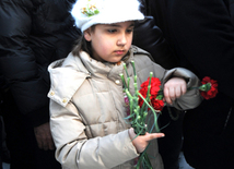 Azerbaijani public honors 20 January tragedy victims’ blessed memory. Baku, Azerbaijan, Jan.20, 2013