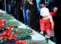 Azerbaijani public honors 20 January tragedy victims’ blessed memory. Baku, Azerbaijan, Jan.20, 2013