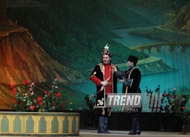 Premiere of "Asli and Kerem" opera by Azerbaijani outstanding composer Uzeyir Hajibeyov held in the Azerbaijan State Academic Opera and Ballet Theatre. Baku, Azerbaijan, Jan.23, 2013