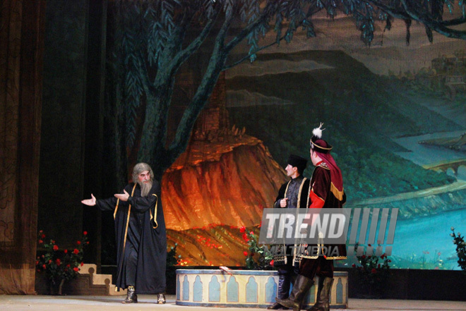 Premiere of "Asli and Kerem" opera by Azerbaijani outstanding composer Uzeyir Hajibeyov held in the Azerbaijan State Academic Opera and Ballet Theatre. Baku, Azerbaijan, Jan.23, 2013