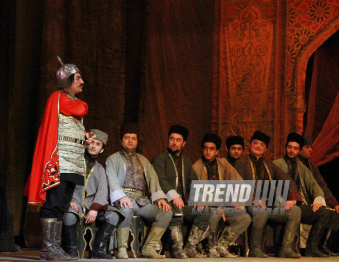 Premiere of "Asli and Kerem" opera by Azerbaijani outstanding composer Uzeyir Hajibeyov held in the Azerbaijan State Academic Opera and Ballet Theatre. Baku, Azerbaijan, Jan.23, 2013