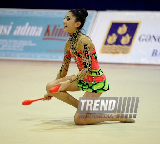 Второй день соревнований ХХ первенства Баку по художественной гимнастике. Баку, Азербайджан, 02 февраля 2013 г.