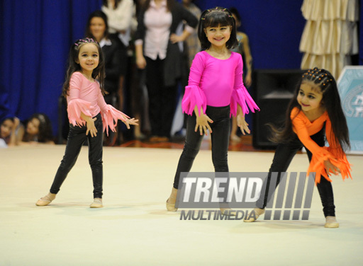 Второй день соревнований ХХ первенства Баку по художественной гимнастике. Баку, Азербайджан, 02 февраля 2013 г.