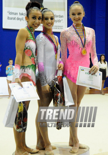 Второй день соревнований ХХ первенства Баку по художественной гимнастике. Баку, Азербайджан, 02 февраля 2013 г.