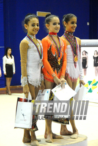 Второй день соревнований ХХ первенства Баку по художественной гимнастике. Баку, Азербайджан, 02 февраля 2013 г.