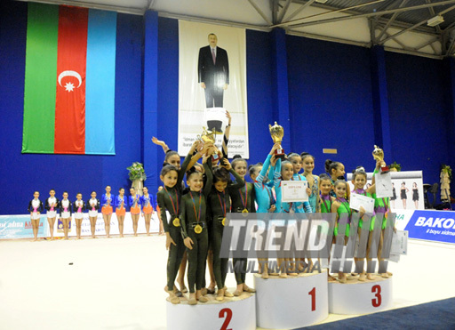 Второй день соревнований ХХ первенства Баку по художественной гимнастике. Баку, Азербайджан, 02 февраля 2013 г.