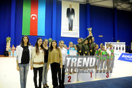 Второй день соревнований ХХ первенства Баку по художественной гимнастике. Баку, Азербайджан, 02 февраля 2013 г.