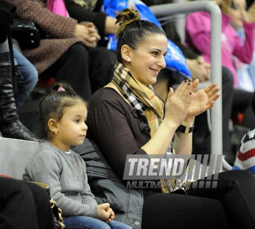 Второй день соревнований ХХ первенства Баку по художественной гимнастике. Баку, Азербайджан, 02 февраля 2013 г.