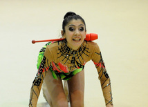 Второй день соревнований ХХ первенства Баку по художественной гимнастике. Баку, Азербайджан, 02 февраля 2013 г.