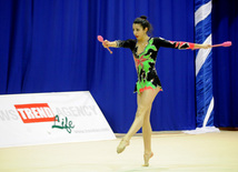 Второй день соревнований ХХ первенства Баку по художественной гимнастике. Баку, Азербайджан, 02 февраля 2013 г.