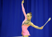 Второй день соревнований ХХ первенства Баку по художественной гимнастике. Баку, Азербайджан, 02 февраля 2013 г.