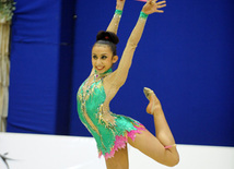 Второй день соревнований ХХ первенства Баку по художественной гимнастике. Баку, Азербайджан, 02 февраля 2013 г.