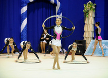 Второй день соревнований ХХ первенства Баку по художественной гимнастике. Баку, Азербайджан, 02 февраля 2013 г.