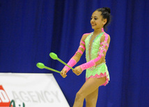 Второй день соревнований ХХ первенства Баку по художественной гимнастике. Баку, Азербайджан, 02 февраля 2013 г.