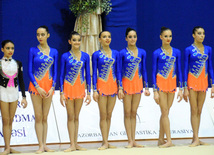 Второй день соревнований ХХ первенства Баку по художественной гимнастике. Баку, Азербайджан, 02 февраля 2013 г.