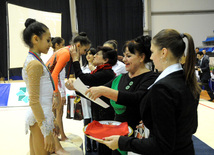 Второй день соревнований ХХ первенства Баку по художественной гимнастике. Баку, Азербайджан, 02 февраля 2013 г.