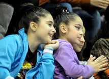 Второй день соревнований ХХ первенства Баку по художественной гимнастике. Баку, Азербайджан, 02 февраля 2013 г.