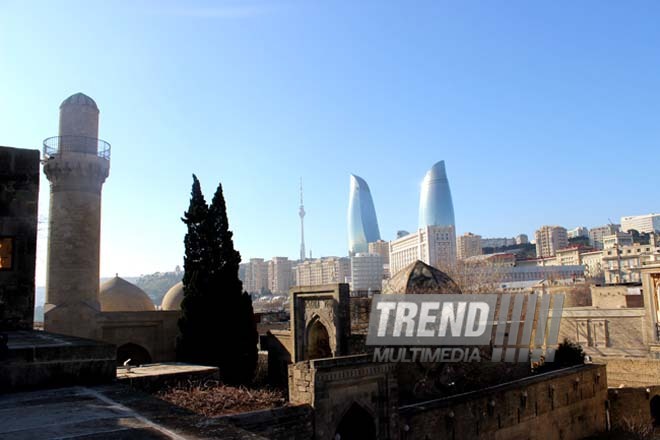 Прогулка по Ичери шехер. Баку, Азербайджан, 16 февраля 2013 г.