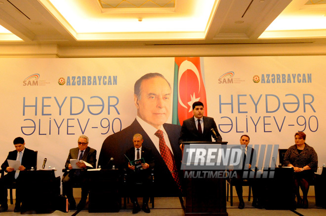 The conference on "National Leader Heydar Aliyev-90”. Baku, Azerbaijan, Feb.21, 2013