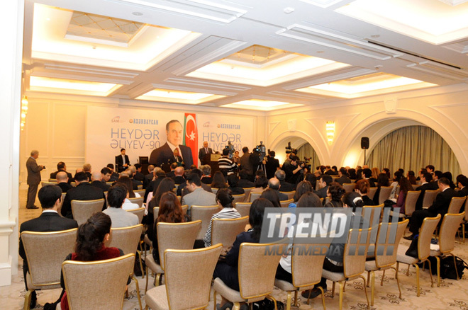 The conference on "National Leader Heydar Aliyev-90”. Baku, Azerbaijan, Feb.21, 2013