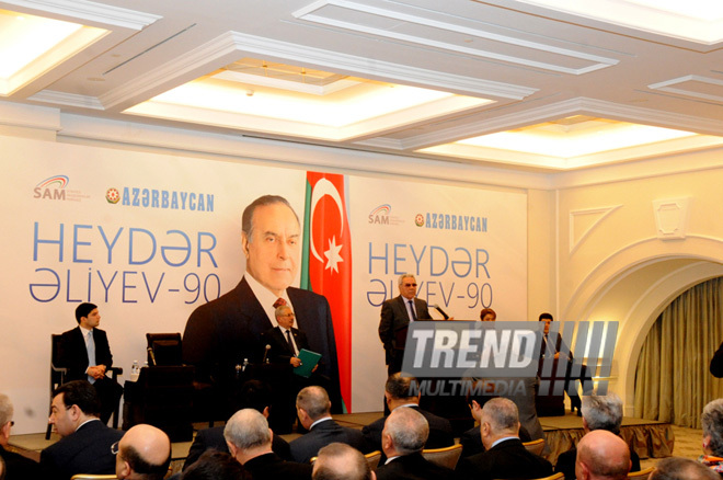 The conference on "National Leader Heydar Aliyev-90”. Baku, Azerbaijan, Feb.21, 2013