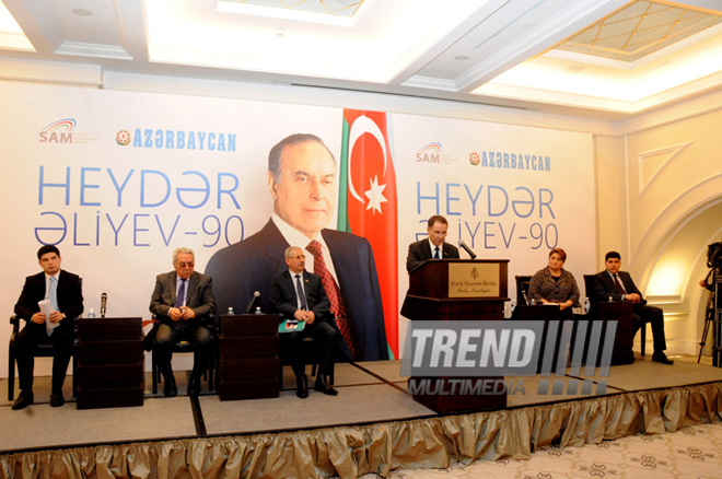 The conference on "National Leader Heydar Aliyev-90”. Baku, Azerbaijan, Feb.21, 2013