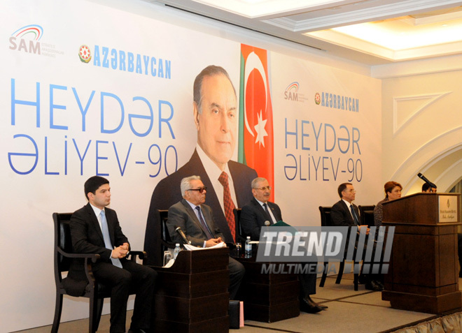 The conference on "National Leader Heydar Aliyev-90”. Baku, Azerbaijan, Feb.21, 2013