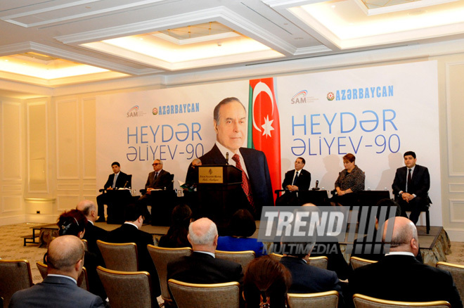 The conference on "National Leader Heydar Aliyev-90”. Baku, Azerbaijan, Feb.21, 2013