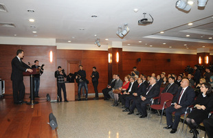 An event in Turkish Embassy in Baku in connection with 21st anniversary of Khojaly tragedy. Azerbaijan, Feb.22, 2013