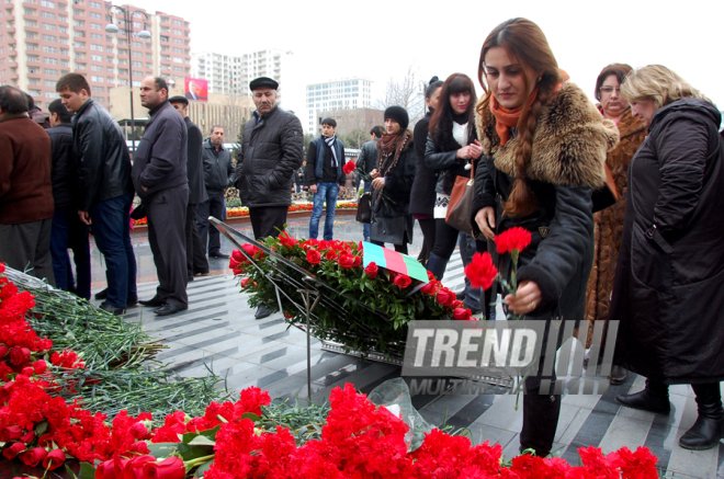 Azerbaijani public reveres memory of Khojaly genocide victims. Baku, Azerbaijan, Feb.26, 2013