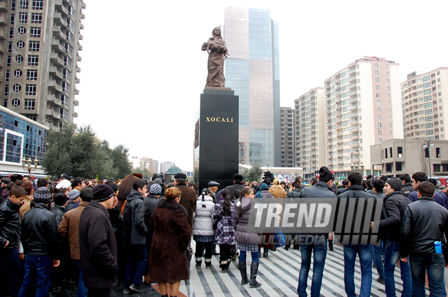 Azerbaijani public reveres memory of Khojaly genocide victims. Baku, Azerbaijan, Feb.26, 2013