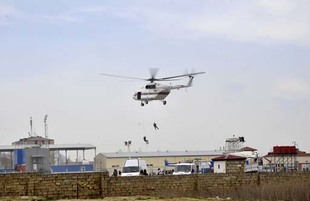 ‘Caspian-2013’ large-scale tactical exercises with participation of Emergency Situations Ministry’s forces. Baku, Azerbaijan, March 13, 2013 
