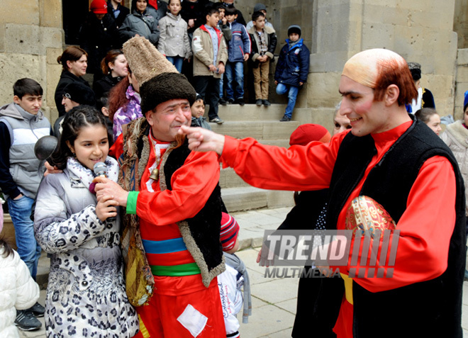 Novruz mood in Icherisheher. Baku, Azerbaijan, March 15, 2013