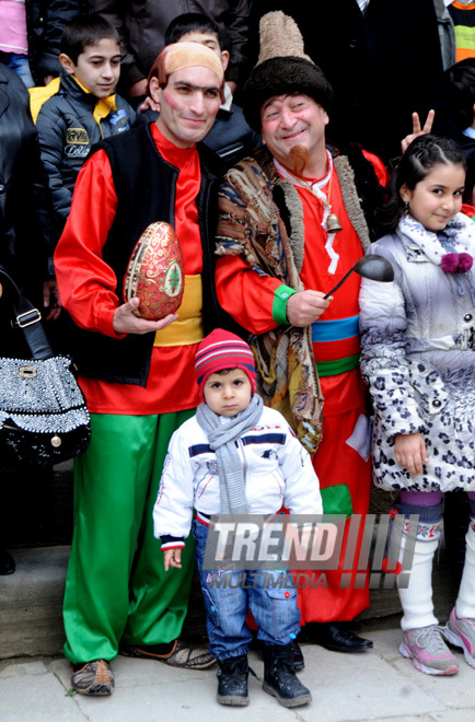 Novruz mood in Icherisheher. Baku, Azerbaijan, March 15, 2013